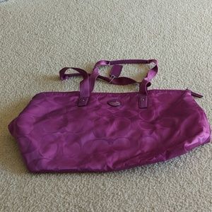 Purple Coach Shoulder Bag